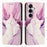 For Samsung Galaxy A55 5G Case Pattern Printed Wallet Flip Stand PU Leather Phone Cover with Wrist Strap - Sleeping Cat - 1
