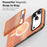 For iPhone 18 Pro Max Magnetic Case Rainbow Gradient Leather Coated TPU + PC Phone Cover with Card Holder - Orange - 3