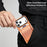 For iPhone 18 Pro Max Magnetic Case Rainbow Gradient Leather Coated TPU + PC Phone Cover with Card Holder - Orange - 6