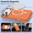 For iPhone 18 Pro Max Case Compatible with MagSafe Fine Grid Texture Leather Coated TPU PC Phone Cover with Metal Lens Frame - Orange - 4