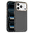 For iPhone 18 Pro Case Compatible with MagSafe Carbon Fiber Texture Shockproof Leather TPU PC Protective Cover - Black - 1