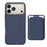 For iPhone 18 Pro Max Magnetic Case Carbon Fiber Texture Leather Back Phone Cover with Detachable Card Holder - Sapphire - 2