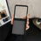 For Samsung Galaxy Z Flip8 Magnetic Case Diamond Quilted Leather Back Cover with Ring Holder Kickstand - Pink - 3