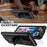 R-JUST For Samsung Galaxy S23 Ultra Slide Camera Lid PC+Silicone+Metal Phone Anti-drop Case Hidden Kickstand Back Cover with Tempered Glass Screen Protector - Black - 2