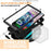 R-JUST For Samsung Galaxy S23 Ultra Slide Camera Lid PC+Silicone+Metal Phone Anti-drop Case Hidden Kickstand Back Cover with Tempered Glass Screen Protector - Black - 4