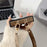 For Samsung Galaxy Z Flip8 Magnetic Case Letter Pattern Leather + PC Foldable Phone Cover with Lanyard - Brown - 3