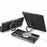 For Samsung Galaxy Z Fold7 5G Case Rotating Magnetic Kickstand PU Leather + PC Foldable Phone Cover - Black - 2