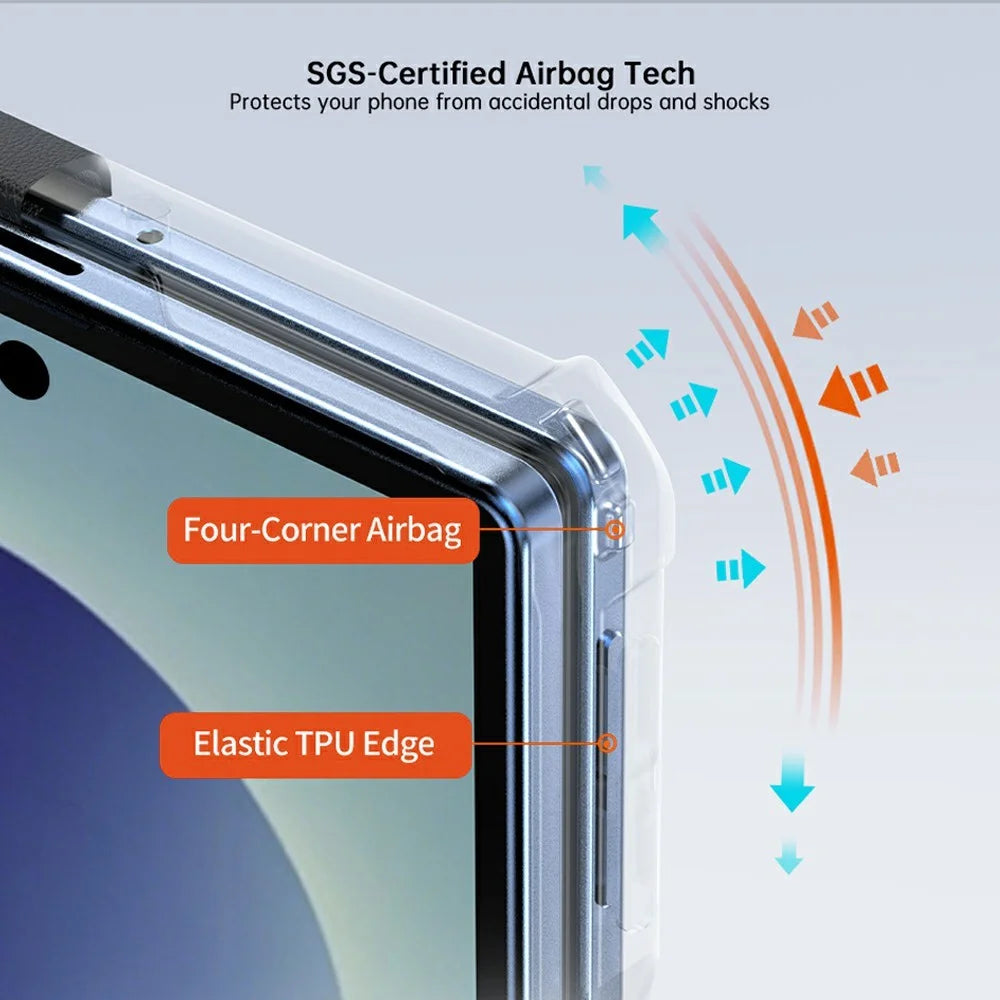XUNDD for Samsung Galaxy Z Fold8 Ultra Case Magnetic Rotatable Kickstand 1.8mm Thick PC + TPU Shockproof Phone Cover - Black - 5