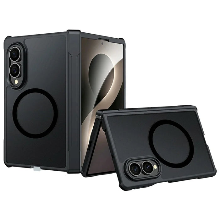 For Samsung Galaxy Z Fold8 Magnetic Case TPU + PC Folding Hinge Shockproof Phone Cover - Black - 1