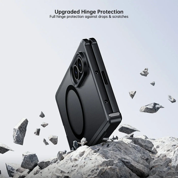 For Samsung Galaxy Z Fold8 Magnetic Case TPU + PC Folding Hinge Shockproof Phone Cover - Black - 4