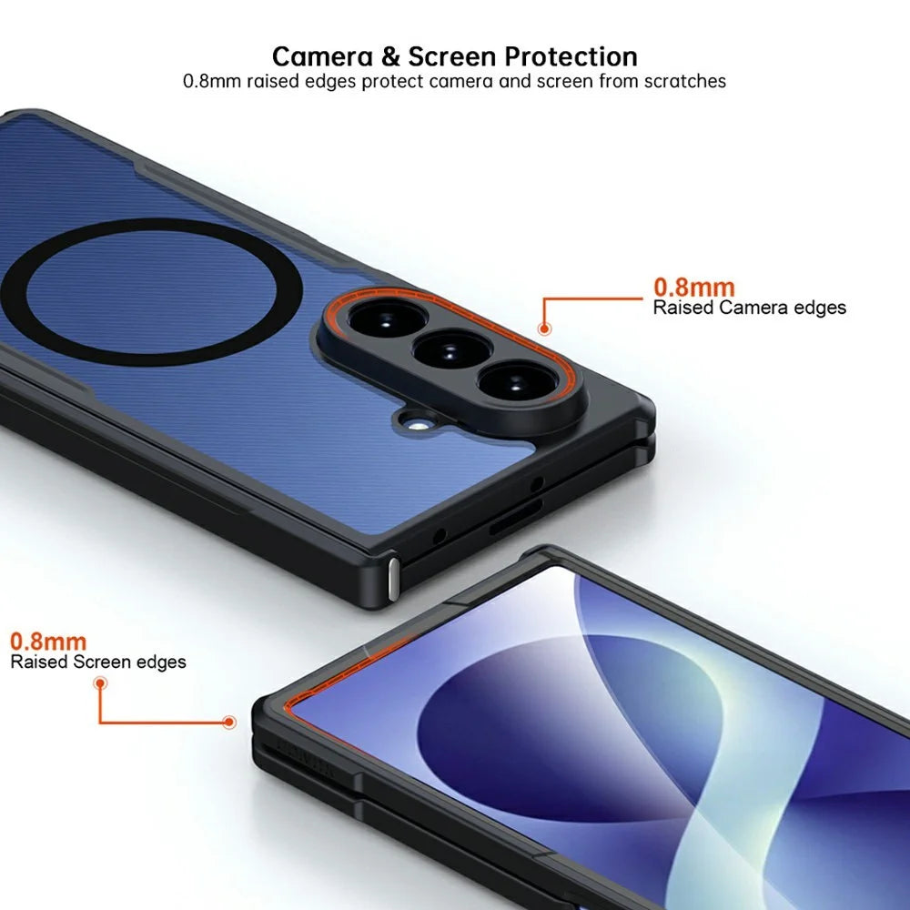 For Samsung Galaxy Z Fold8 Ultra Magnetic Case TPU + PC Folding Hinge Shockproof Phone Cover - Black - 4