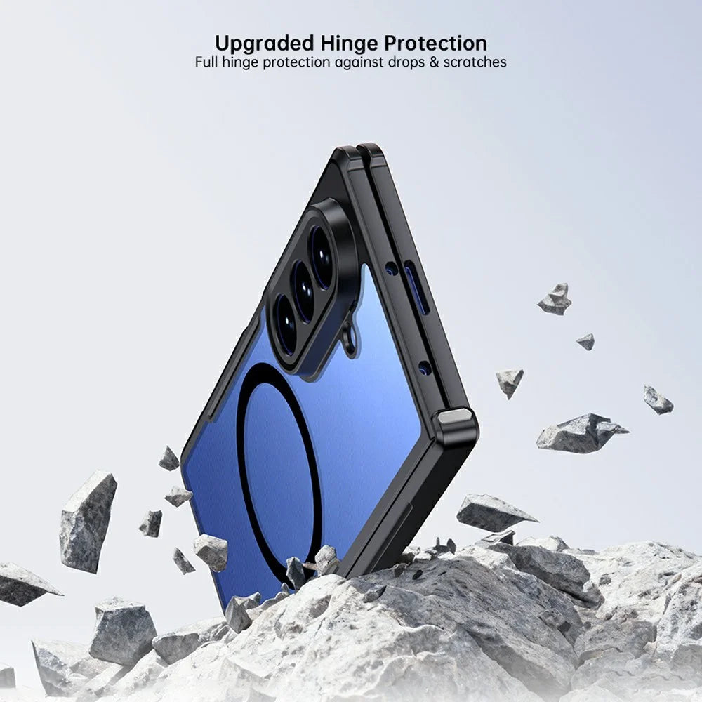 For Samsung Galaxy Z Fold8 Ultra Magnetic Case TPU + PC Folding Hinge Shockproof Phone Cover - Black - 5