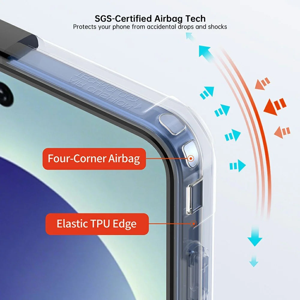For Samsung Galaxy Z Flip8 Magnetic Case TPU + PC Folding Hinge Shockproof Phone Cover - Black - 2
