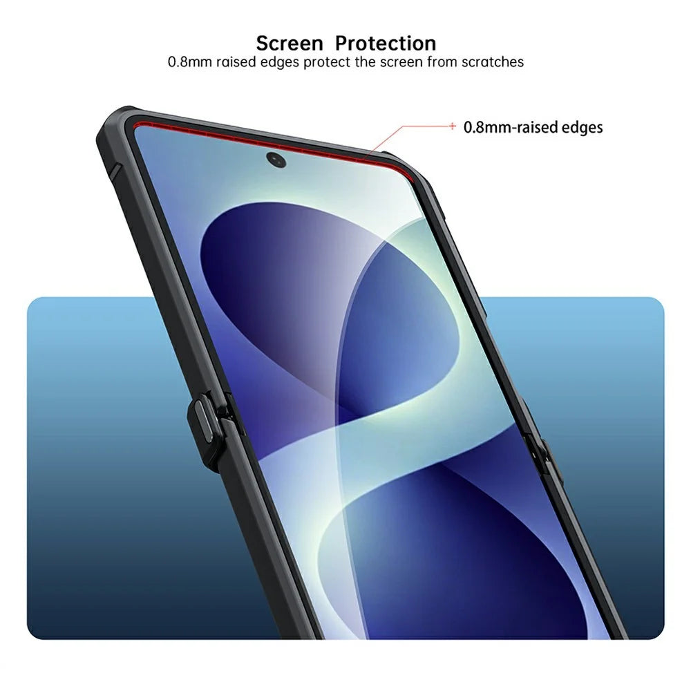 For Samsung Galaxy Z Flip8 Magnetic Case TPU + PC Folding Hinge Shockproof Phone Cover - Black - 4