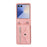 For Samsung Galaxy Z Flip8 Case RFID Blocking Card Holder Kickstand PU Leather + PC Phone Cover - Rose Gold - 6