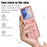 For Samsung Galaxy Z Flip8 Case RFID Blocking Card Holder Kickstand PU Leather + PC Phone Cover - Rose Gold - 7