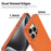 For iPhone 15 Pro Max Magnetic Case Tech Fabric Coated TPU + PC Anti-Drop Phone Cover - Orange - 4