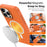 For iPhone 15 Pro Max Magnetic Case Tech Fabric Coated TPU + PC Anti-Drop Phone Cover - Orange - 5