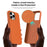 For iPhone 15 Pro Max Magnetic Case Tech Fabric Coated TPU + PC Anti-Drop Phone Cover - Orange - 7