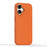For iPhone 16 Magnetic Case Tech Fabric Coated TPU + PC Anti-Drop Phone Cover - Orange - 1
