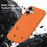 For iPhone 16 Magnetic Case Tech Fabric Coated TPU + PC Anti-Drop Phone Cover - Orange - 3
