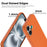 For iPhone 16 Magnetic Case Tech Fabric Coated TPU + PC Anti-Drop Phone Cover - Orange - 4