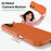 For iPhone 16 Magnetic Case Tech Fabric Coated TPU + PC Anti-Drop Phone Cover - Orange - 5