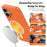 For iPhone 16 Magnetic Case Tech Fabric Coated TPU + PC Anti-Drop Phone Cover - Orange - 6