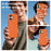 For iPhone 16 Magnetic Case Tech Fabric Coated TPU + PC Anti-Drop Phone Cover - Orange - 7