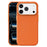 For iPhone 18 Pro Magnetic Case Tech Fabric Coated TPU + PC Anti-Drop Phone Cover - Orange - 1