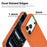 For iPhone 18 Pro Magnetic Case Tech Fabric Coated TPU + PC Anti-Drop Phone Cover - Orange - 3