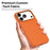 For iPhone 18 Pro Magnetic Case Tech Fabric Coated TPU + PC Anti-Drop Phone Cover - Orange - 4