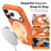 For iPhone 18 Pro Magnetic Case Tech Fabric Coated TPU + PC Anti-Drop Phone Cover - Orange - 6