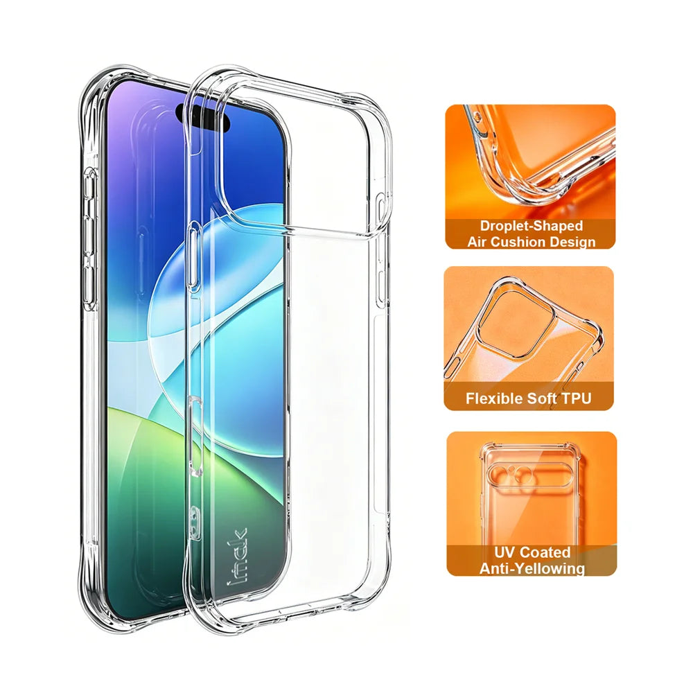 IMAK for iPhone 18 Pro Max Case TPU Phone Cover Airbag Shockproof Protection - Transparent - 2