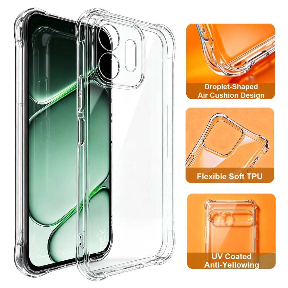 IMAK for OnePlus N6 4G Case TPU Phone Cover Airbag Shockproof Protection - Transparent - 2
