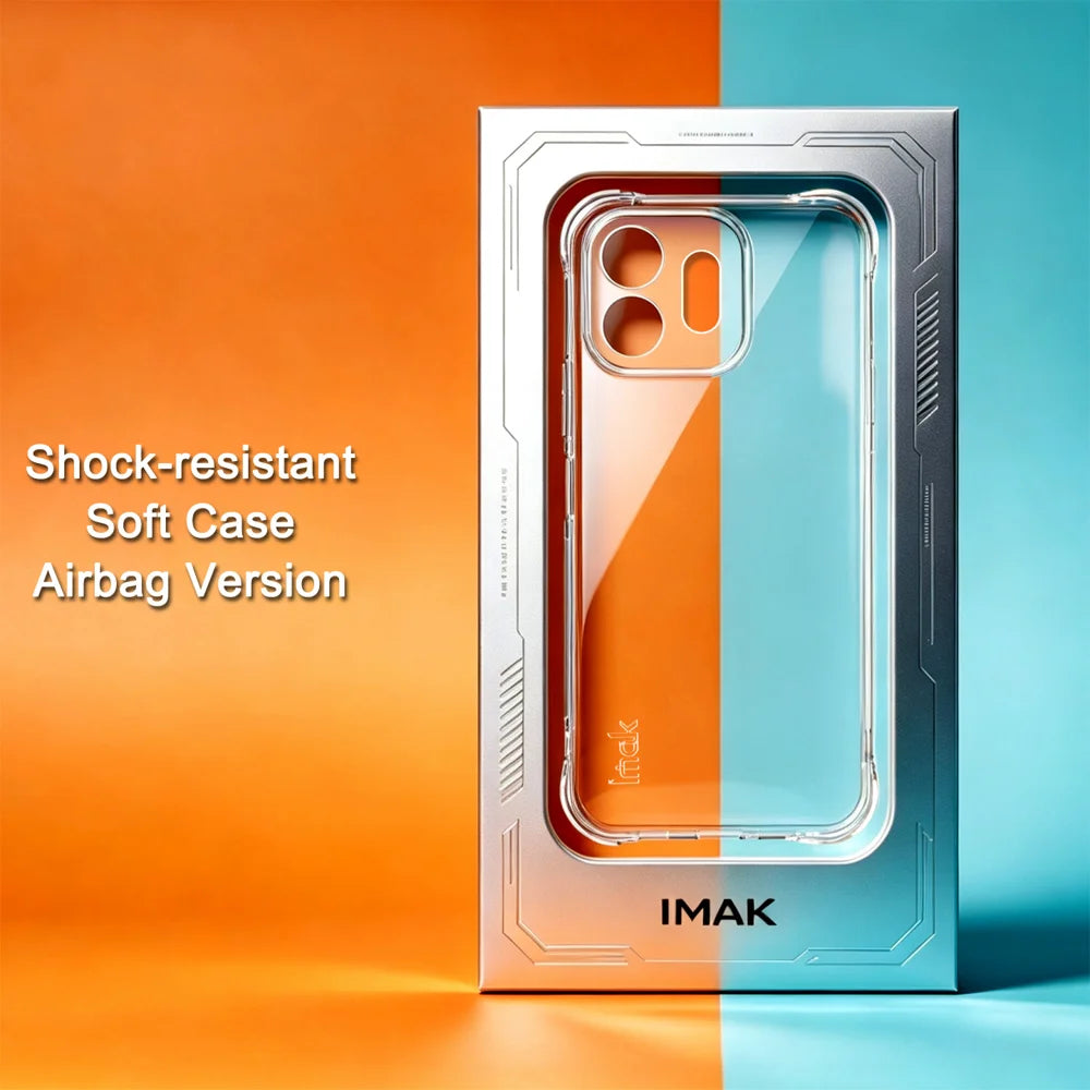 IMAK for OnePlus N6 4G Case TPU Phone Cover Airbag Shockproof Protection - Transparent - 3