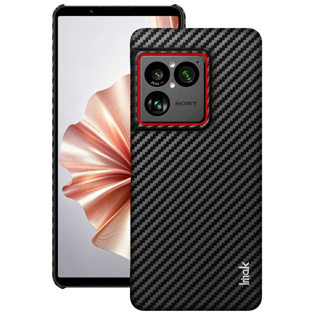IMAK for Sony Xperia 1 VIII Ruiyi Series Case Carbon Fiber Texture Leather + PC Protective Cover - As Shown - 1