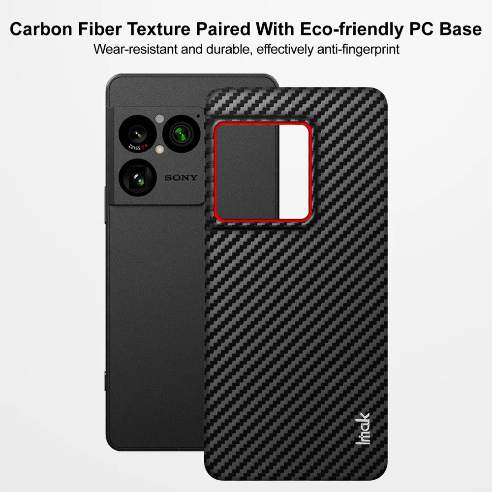 IMAK for Sony Xperia 1 VIII Ruiyi Series Case Carbon Fiber Texture Leather + PC Protective Cover - As Shown - 4