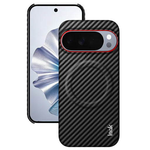 IMAK for Google Pixel 10 Pro / Google Pixel 10 Ruiyi Series Magnetic Case Carbon Fiber Texture Leather + PC Phone Cover - As Shown - 2