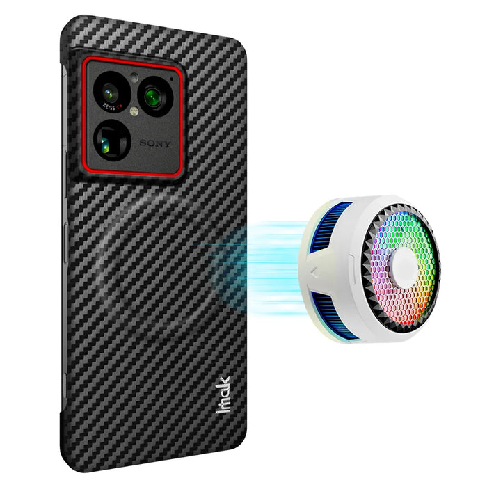 IMAK for Sony Xperia 1 VIII Ruiyi Series Magnetic Case Carbon Fiber Texture Leather + PC Phone Cover - As Shown - 1