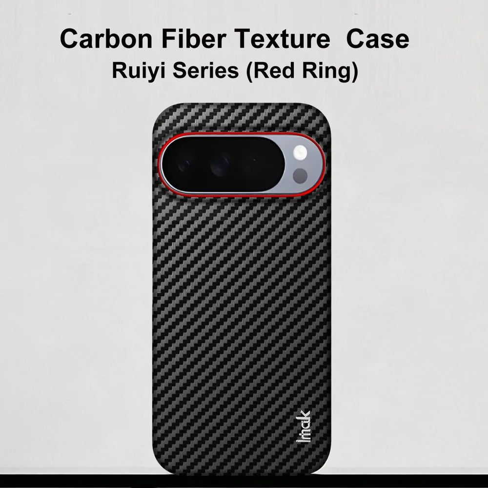 IMAK for Google Pixel 10 Pro / Google Pixel 10 Ruiyi Series Case Carbon Fiber Texture Leather + PC Protective Cover - As Shown - 3