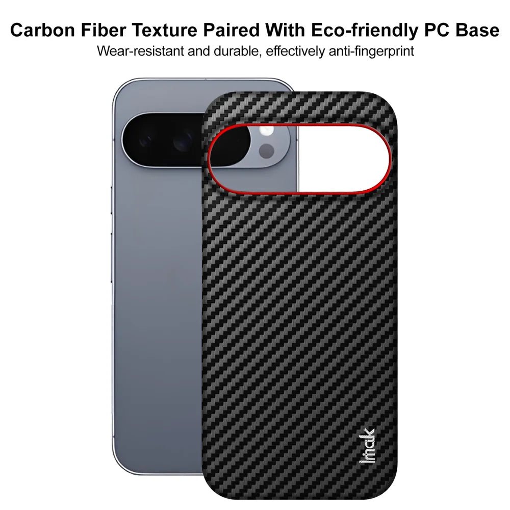 IMAK for Google Pixel 10 Pro XL Ruiyi Series Case Carbon Fiber Texture Leather + PC Protective Cover - As Shown - 4