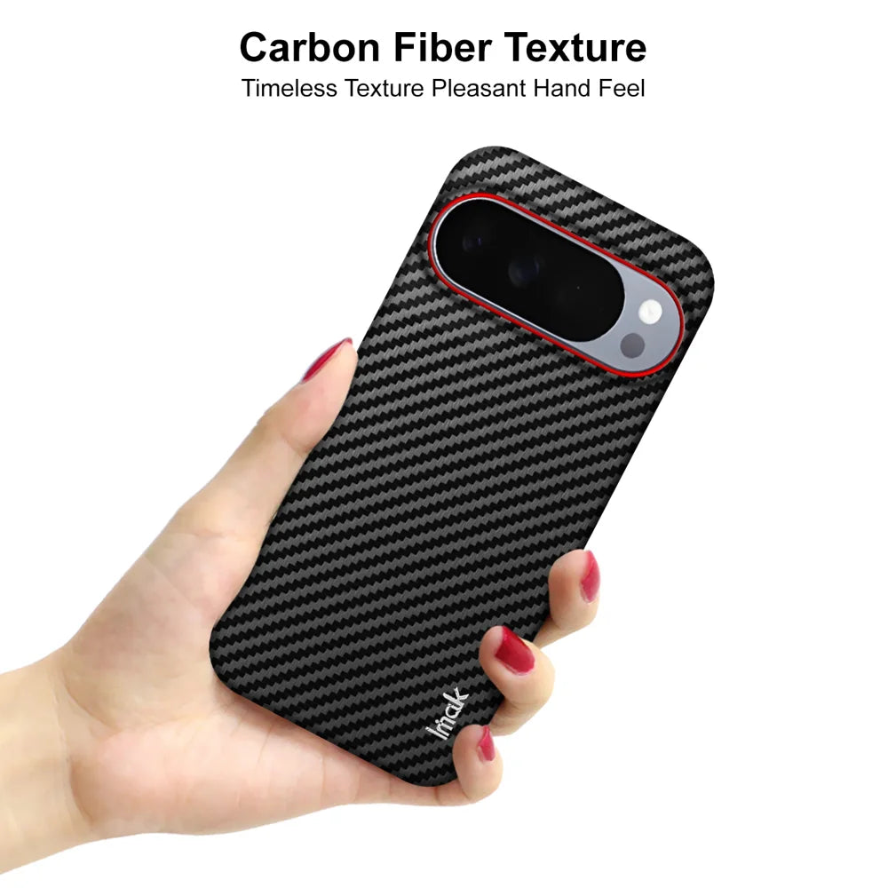 IMAK for Google Pixel 10 Pro XL Ruiyi Series Case Carbon Fiber Texture Leather + PC Protective Cover - As Shown - 5