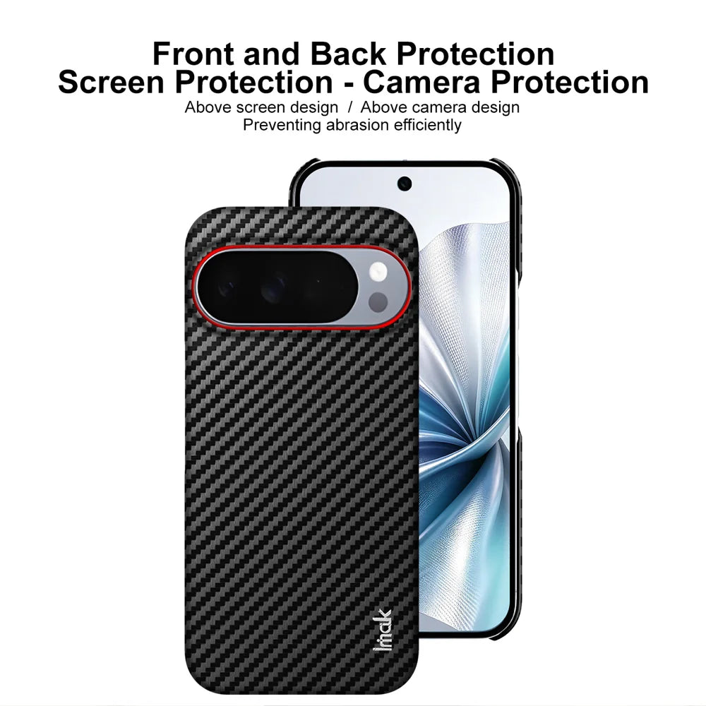 IMAK for Google Pixel 10 Pro XL Ruiyi Series Case Carbon Fiber Texture Leather + PC Protective Cover - As Shown - 6