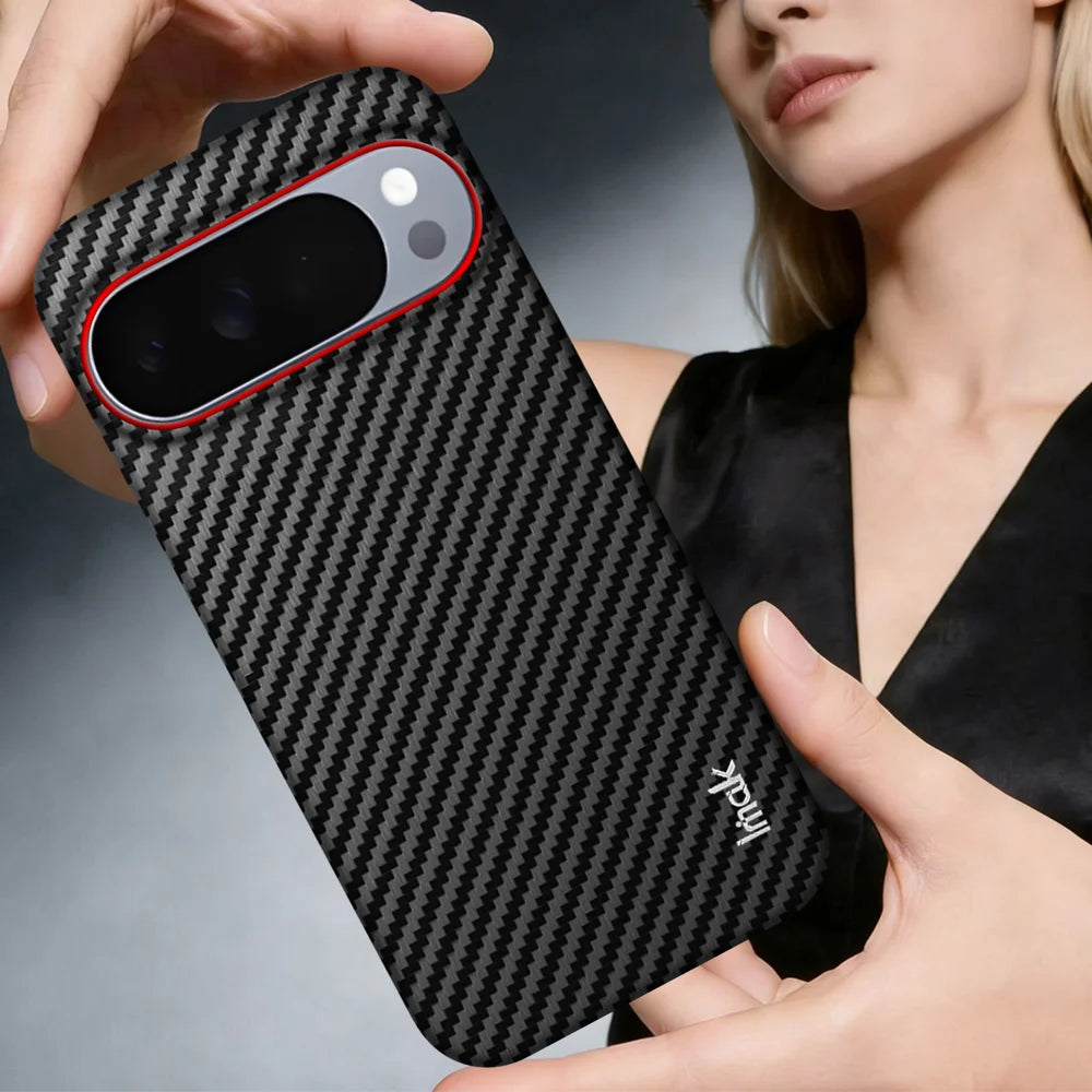 IMAK for Google Pixel 10 Pro XL Ruiyi Series Case Carbon Fiber Texture Leather + PC Protective Cover - As Shown - 7