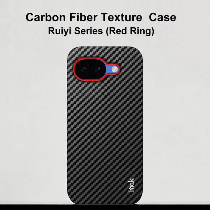 IMAK for Google Pixel 10a Ruiyi Series Case Carbon Fiber Texture Leather + PC Protective Cover - As Shown - 3