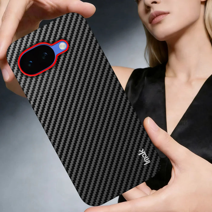 IMAK for Google Pixel 10a Ruiyi Series Case Carbon Fiber Texture Leather + PC Protective Cover - As Shown - 7