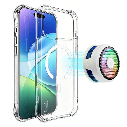 IMAK for iPhone 18 Pro Max Magnetic Case Airbag Shockproof Protection TPU Phone Cover - Transparent - Transparent - 1