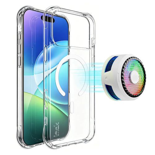 IMAK for iPhone 18 Pro Magnetic Case Airbag Shockproof Protection TPU Phone Cover - Transparent - Transparent - 1