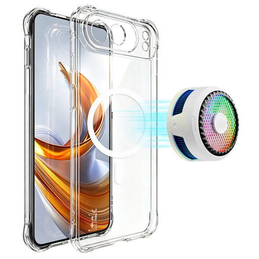IMAK for ZTE nubia Air Pro 5G Magnetic Case Airbag Shockproof Protection TPU Phone Cover - Transparent - Transparent - 1
